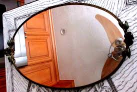 Vintage Gold Gilt Oval VANITY Mirror TRAY 19.5" x 10.5" #403H | eBay