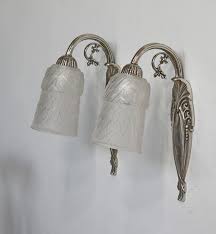 HUGUE & SCHNEIDER : Pair of French 1930 Art Deco Wall Sconces .. Lamp Muller Era 1925 Daum Degué Lights France - Etsy