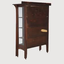 Antique Arts and Crafts Mission Oak Limbert School Mirrored ...