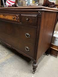 vintage 1920's solid wood 3 piece bedroom set dressing table & 2 dressers NC mkr | eBay