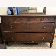 Vintage Gothic Style Dresser w/ Mirror - AptDeco