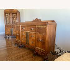 1930s Art Deco Waterfall Buffet Sideboard - AptDeco