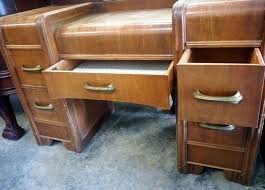 Vintage Armon Five Drawer Waterfall Vanity With Mirror, 60" x 44" x 18" - Mayo Auction & Realty