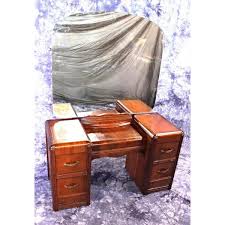 1930's Antique Art Deco Vanity Dresser w/ Mirror - AptDeco