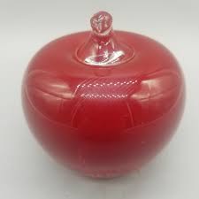 Glass Red Apple Clear Steam Paperweight - Etsy