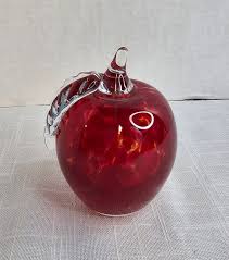 Ron Hinkle Glassworks Polychrome Created by Hand Red Apple ...
