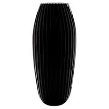 Hand-Blown Murano Tall Modern Vase in Onyx Black For Sale at 1stDibs
