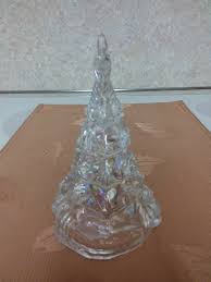 Beautiful Iridescent Glass Christmas Tree, Star Top with Tea ...