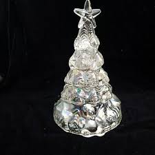 Vintage Iridescent Carnival Glass Christmas Tree With ...