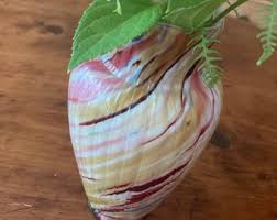 Welz Bohemian Glass Vase C. 1890 Antique Spatterware Fluted ...