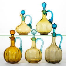 Sold at Auction: VICTORIAN OPTIC-PATTERN AND UNPATTERNED CRUETS, LOT OF FIVE