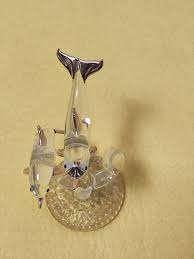 Vintage Handcrafted Art Glass Dolphin Figurine, Decorative ...