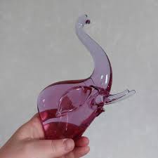 Zelezny Brod Sklo Alexandrite Glass Elephant Paperweight ...