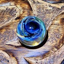 Fumed Glass Art Marble Spinner Cap by Aaron Horner, 1 inch, Unsigned | eBay