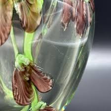 Purple Floral Retro Art Glass Murano Style Vase / Mid Century Modern Purple Orchid Glass Vase / Theshopsinuptown - Etsy