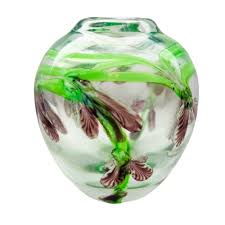 Vintage Daniel Salazar Purple Iris Blossom Florals Art Glass Cased Vas – The Stand Alone