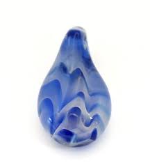 Hand Blown Art Glass Blue Waves Pendant Heady Jewelry Charm ...