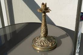 Rare Brass Candlestick Holder, Vintage Candle Holder, Antique Candelabra With Flower Motives. Victorian, Art Nouveau Style, Home Decor. - Etsy