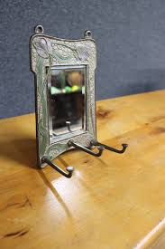 Art Nouveau Cast Iron Key Rack/Mirror | Chairish