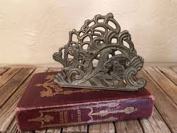 Vintage Art Nouveau Brass Gold Letter Napkin Storage - Etsy
