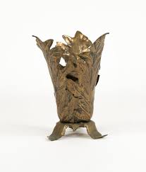 1970s French Bronze Umbrella Stand in the form of Foliate ...