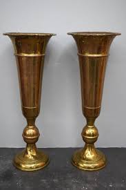 Pair of Vintage Brass Church Flower Vases, Church vase,21 1 ...