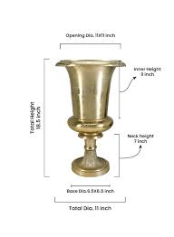 Old Gold Vintage Urn Vase | Vases | Serene Spaces Living
