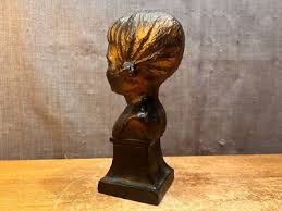 Antique Sculpture Girl/Child Bust Vintage Art Statue Rare ...