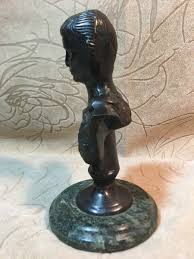 Vintage Metal Bust of Caesar on Marble Base | eBay