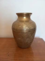 Brass Vase Classic Shape, with Carved Floral Filigree, Spain Early 20th Century For Sale at 1stDibs | vase shapes and names, classic vase shapes, ryan ghatam