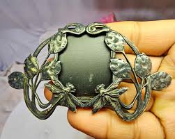 Antique 925 Sterling art nouveau Miniature Mini Picture ...