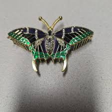 Vintage | Jewelry | Vintage Cloisonne Bejeweled Butterfly Trinket Box | Poshmark