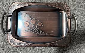 Laolesi Brushed Copper Look Decorative Tray | eBay