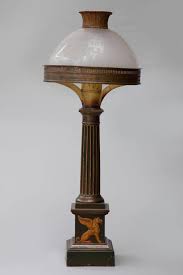 Pair of Early 19th Century Tole Sinumbra Table Lamps with Etched Glass Shades For Sale at 1stDibs