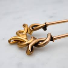 Antique Victorian Gilt Metal Hair Pin/comb - Etsy