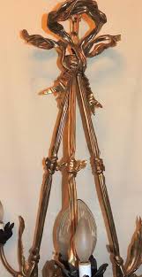 Wonderful French Doré Patina Bronze Bow Neoclassical Crystal Shade Chandelier For Sale at 1stDibs | gold bow chandelier, bow candelabra