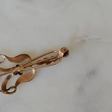 Antique Art Nouveau 10K Rose Gold Amethyst And Seed Pearl Pendant – Historic Shop