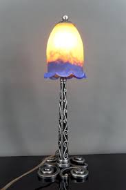 Wrought Iron Lamp by Paul Kiss and Muller Frères, France, Art Deco, Circa 1920 For Sale at 1stDibs