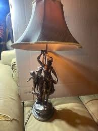 Pacific Coast Lighting Figural "Maiden And Cupid" Gold Tone ...
