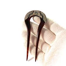 Antique c year 1900 Jugendstil Celluloid Rhinestones Hair Comb. Probab – T Niklasson Gallery