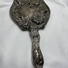 Antique Art Nouveau Brass Bevelled Hand Mirror - Home Decor - Etsy