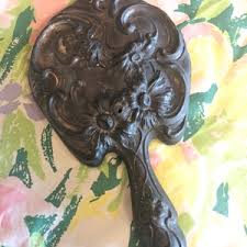 Antique Art Nouveau Repousse Metal Hand Mirror With Flowers & Beveled Mirror 6” W X 10” L- Hand Mirror, Art Nouveau, Vintage Vanity Mirror - Etsy