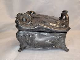 ART DECO Metal WB Mfg Co Weidlich Brothers 6" Antique Early 1900's Jewelry Box | eBay Australia