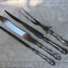 Sale! Large American Silver Company (intl' Silver) NENUPHAR Water Lily Pattern, Circa 1905 Art Nouveau 4-piece Hollow Handle Carving Set - Etsy