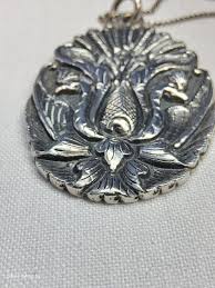 Superb Victorian, Antique, Woman's Silver Double Peacock Pendant With Sterling Silver Chain. - Etsy