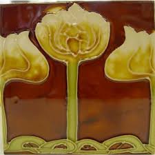 9934024 Art Nouveau Tile Ceramic New 15.2X15.2Cm | eBay