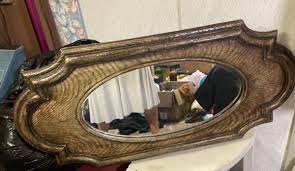 Large Mirror Wall Decor Foam Composite Frame ,,lightweight Faux Wood 17x 38 In | eBay