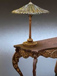 Unpainted Dollhouse Miniature Lotus Tiffany Style Stained ...