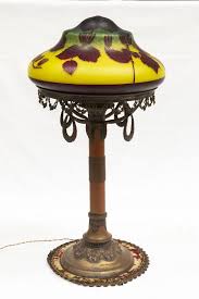 Vintage Gallé-Style Table Lamp, 1920s | Chairish