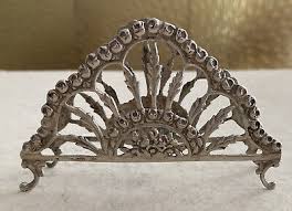 Antique Germany 800 Silver Floral Napkin Holder Table Stand Judaica | eBay